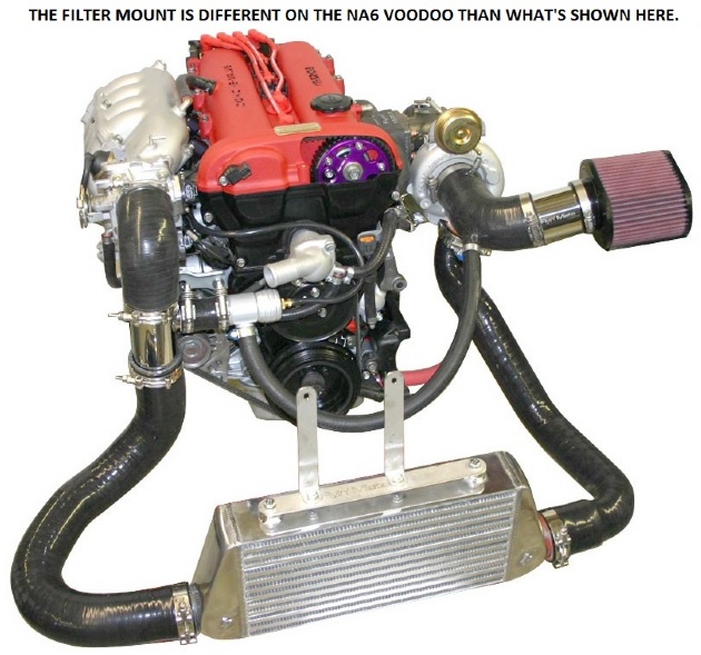 Flyin' Miata Voodoo II turbo system for NA6 chassis